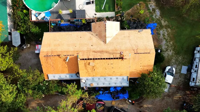 Tear-off in progress, seen from the drone