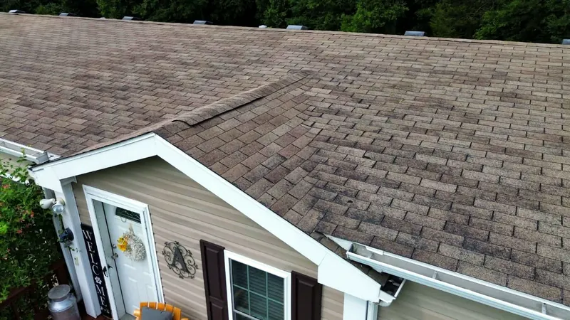 Close-up of the Buchanan shingles